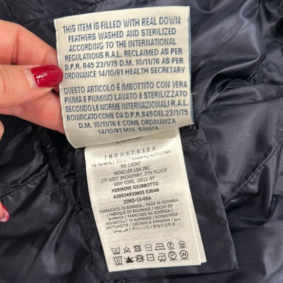 Moncler MIDI Jacket, Navy Blue - Picture 9 of 9